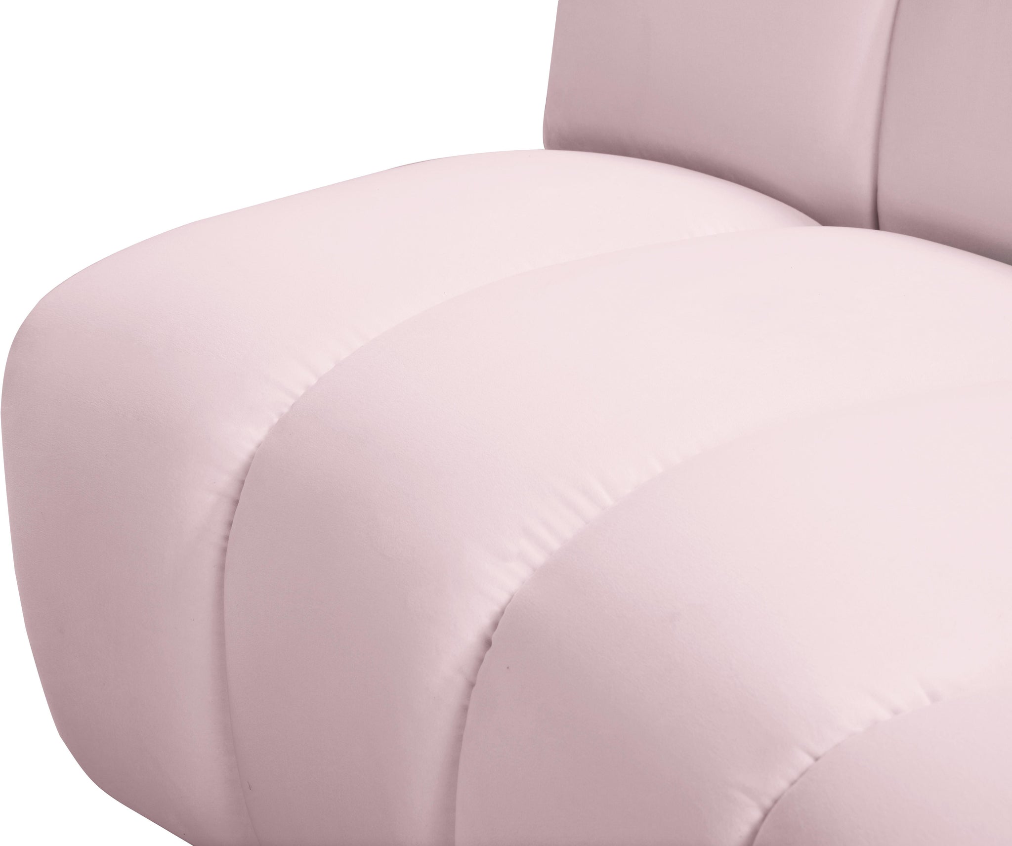 Infinity Pink Velvet 3pc. Modular Sectional