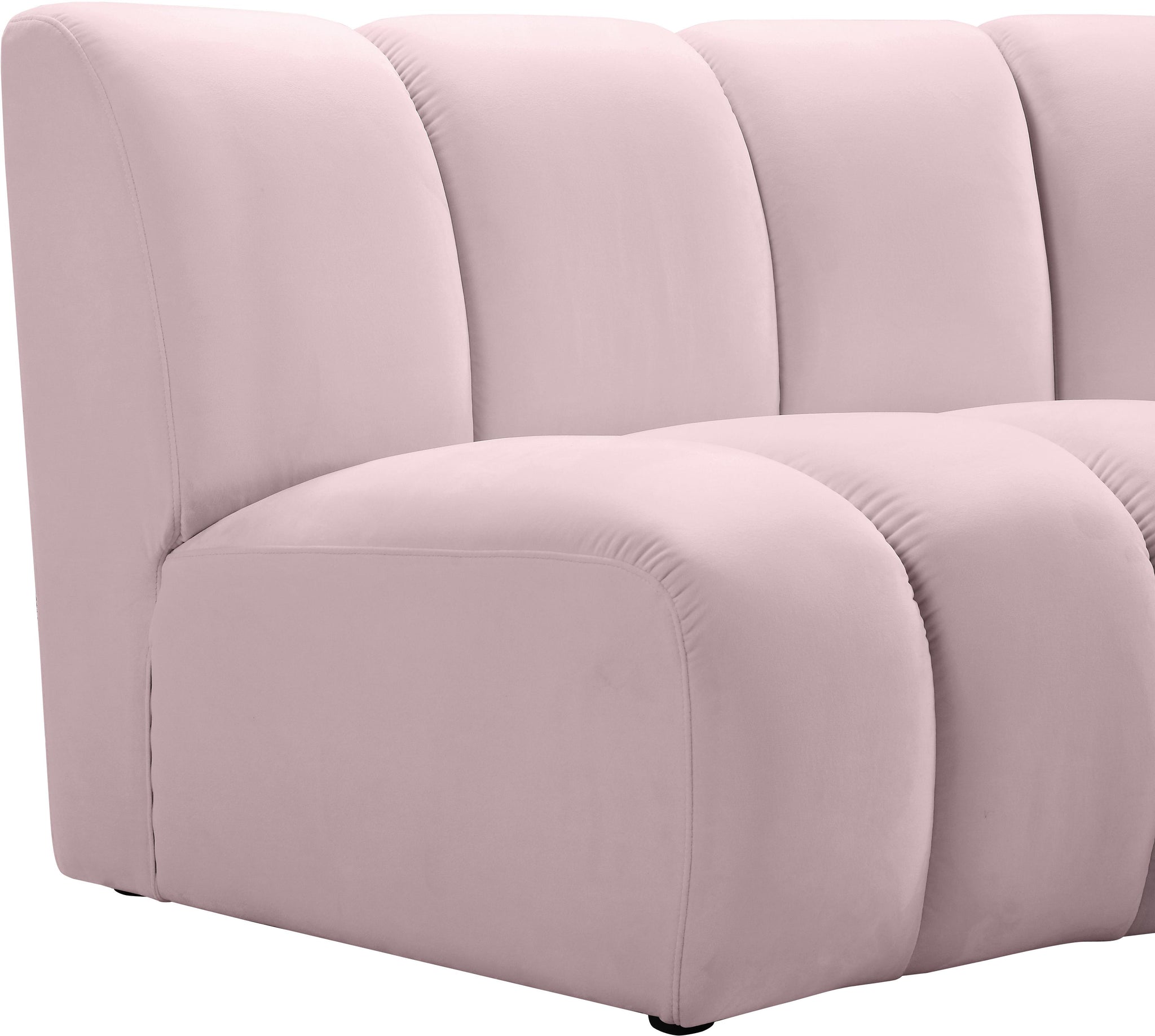 Infinity Pink Velvet 10pc. Modular Sectional - Furnish 4 Less 98 (NY)*