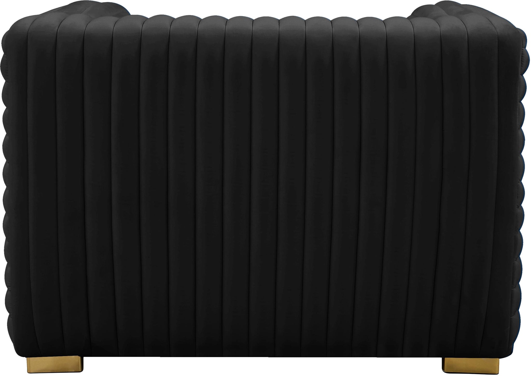 Ravish Black Velvet Chair - Furnish 4 Less 98 (NY)*