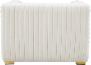 Ravish Cream Velvet Chair - Furnish 4 Less 98 (NY)*