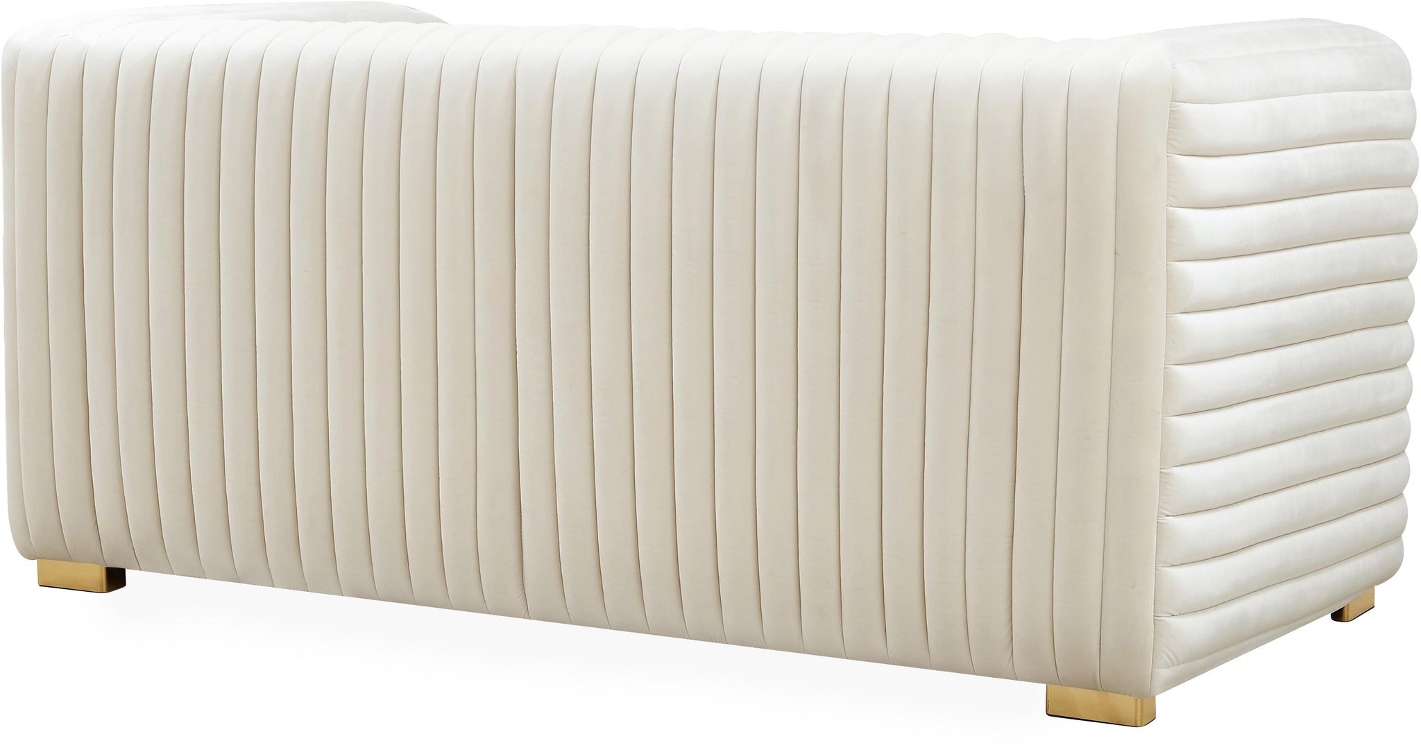 Ravish Cream Velvet Loveseat - Furnish 4 Less 98 (NY)*