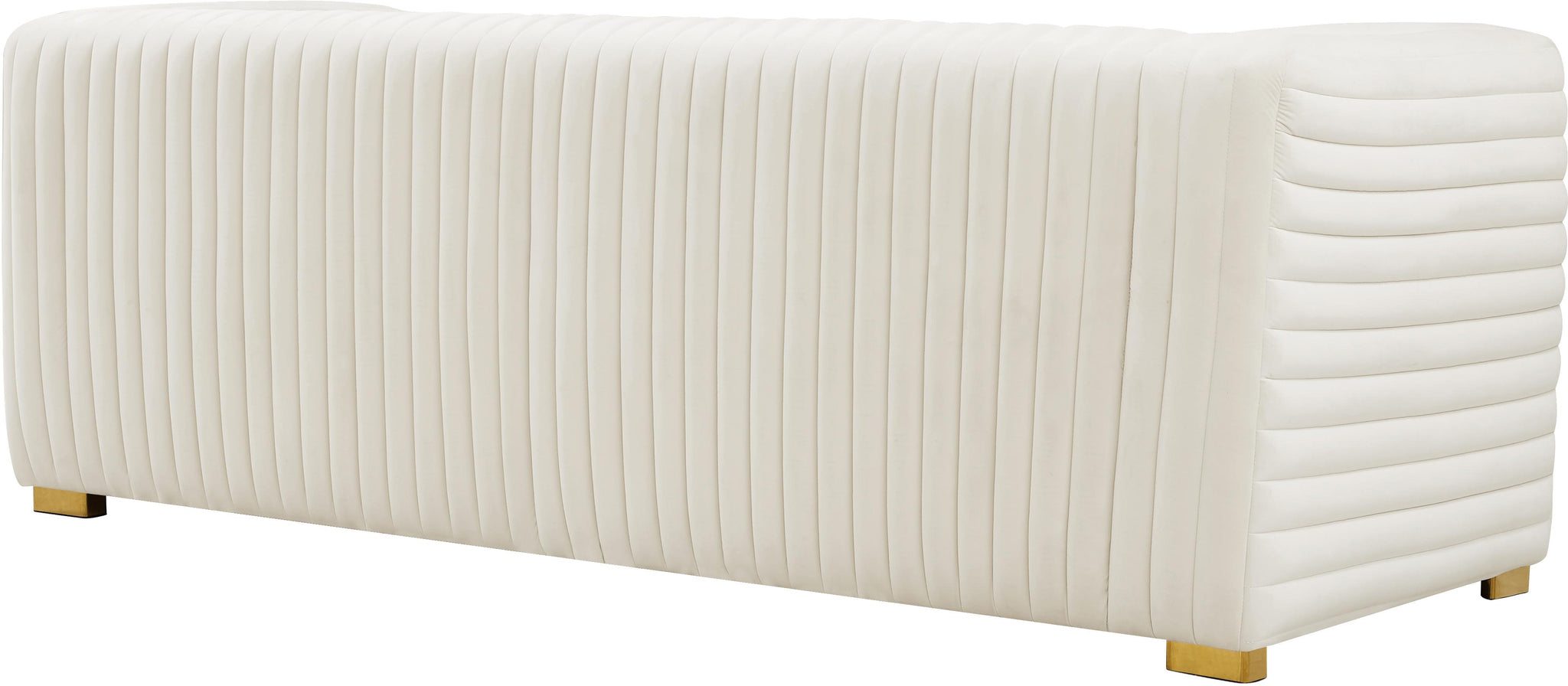 Ravish Cream Velvet Sofa - Furnish 4 Less 98 (NY)*