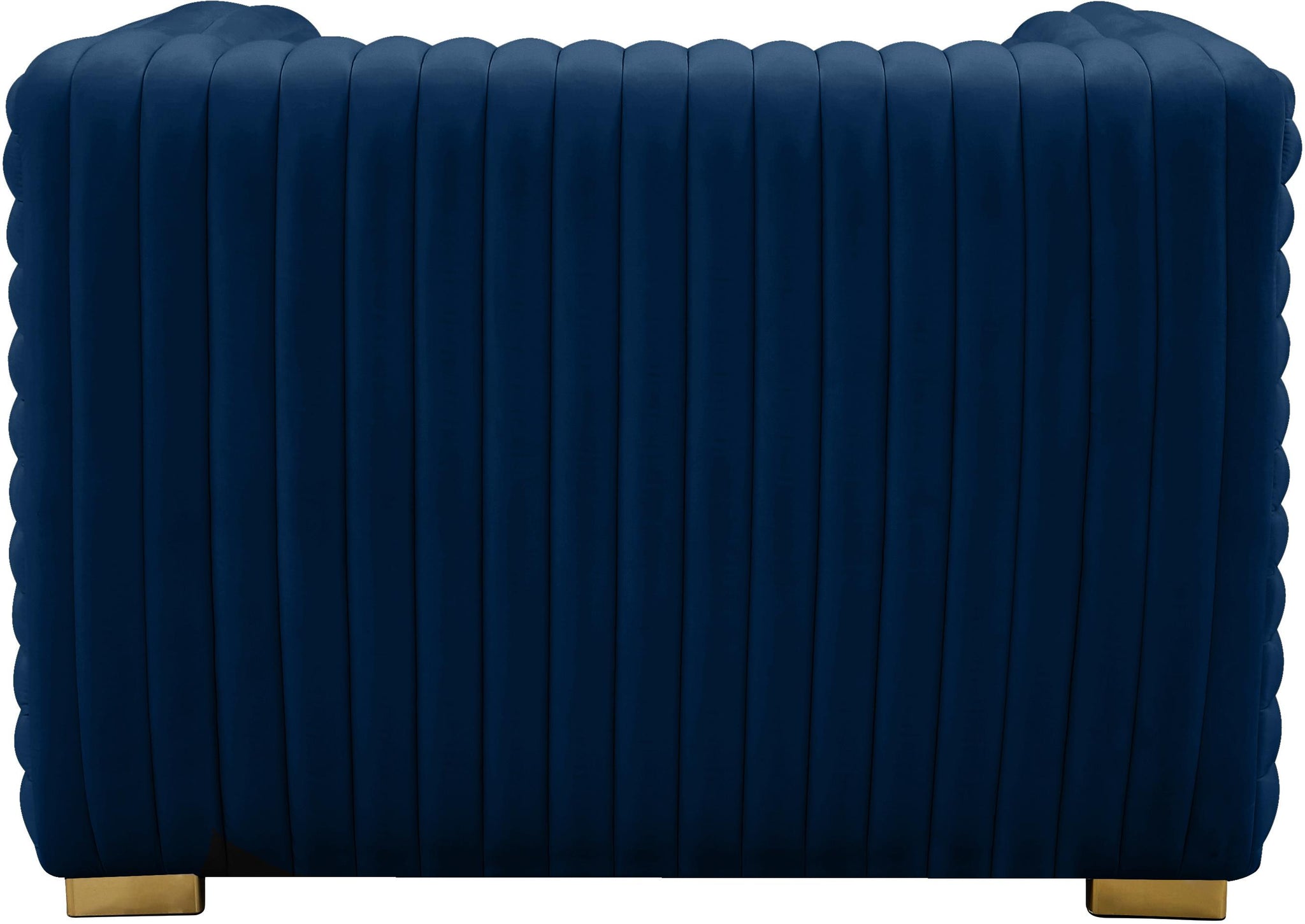 Ravish Navy Velvet Chair - Furnish 4 Less 98 (NY)*