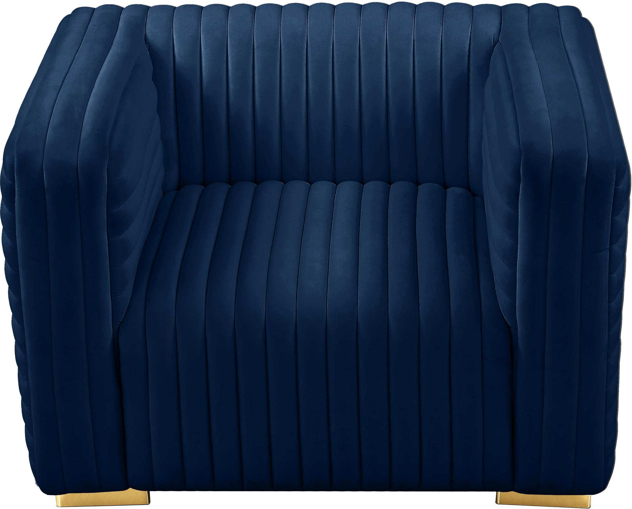 Ravish Navy Velvet Chair - Furnish 4 Less 98 (NY)*