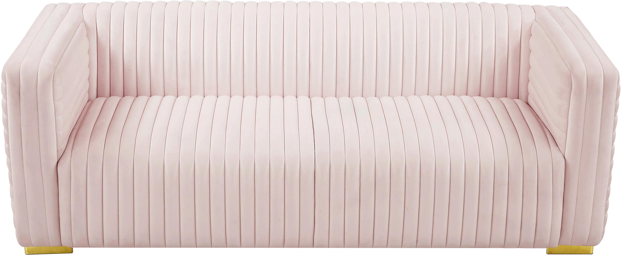 Ravish Pink Velvet Sofa - Furnish 4 Less 98 (NY)*