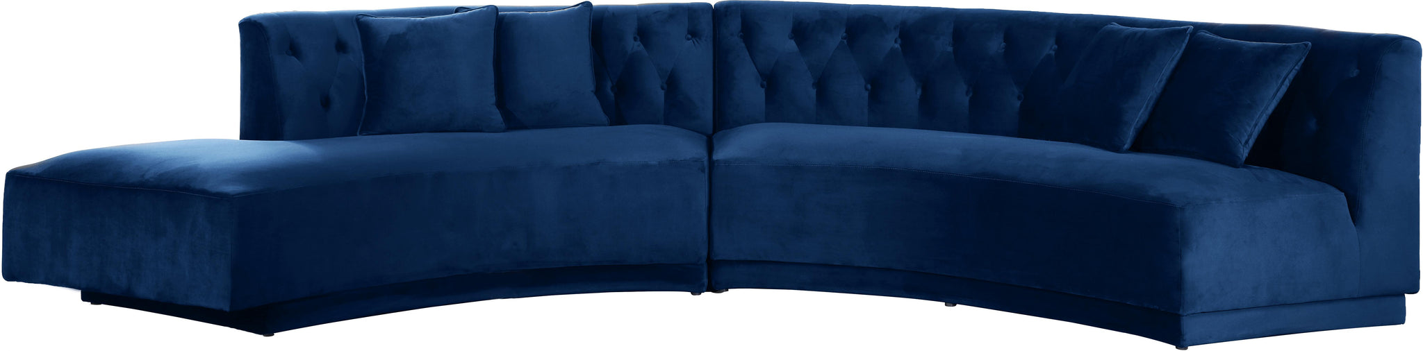 Kenzi Navy Velvet 2pc. Sectional image