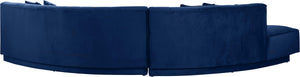 Kenzi Navy Velvet 2pc. Sectional - Furnish 4 Less 98 (NY)*