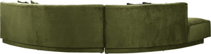 Kenzi Olive Velvet 2pc. Sectional - Furnish 4 Less 98 (NY)*