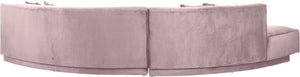 Kenzi Pink Velvet 2pc. Sectional - Furnish 4 Less 98 (NY)*