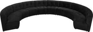 Limitless Black Velvet 10pc. Modular Sectional - Furnish 4 Less 98 (NY)*