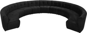 Limitless Black Velvet 11pc. Modular Sectional - Furnish 4 Less 98 (NY)*