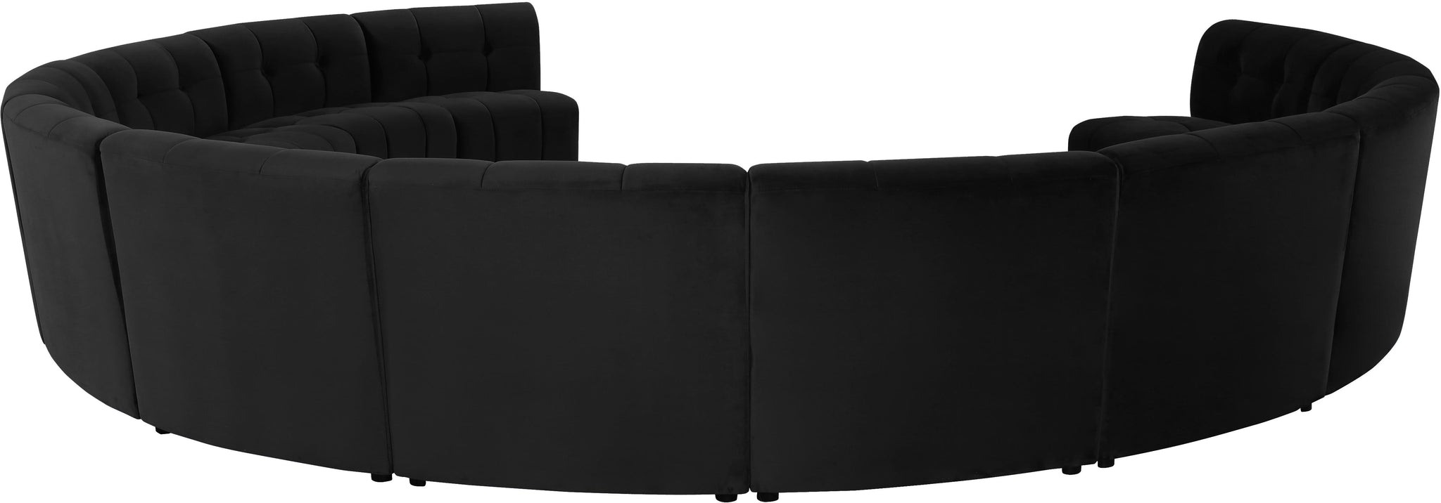 Limitless Black Velvet 12pc. Modular Sectional - Furnish 4 Less 98 (NY)*