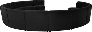 Limitless Black Velvet 13pc. Modular Sectional - Furnish 4 Less 98 (NY)*