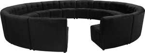 Limitless Black Velvet 15pc. Modular Sectional - Furnish 4 Less 98 (NY)*