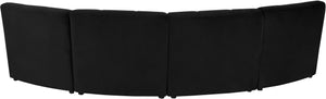 Limitless Black Velvet 4pc. Modular Sectional - Furnish 4 Less 98 (NY)*