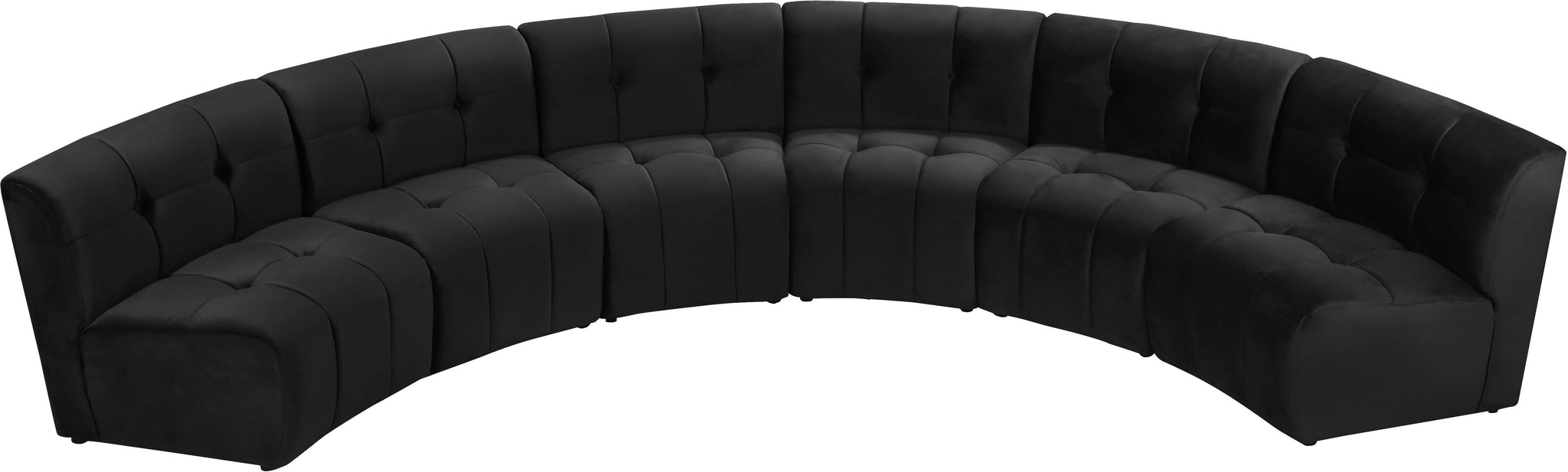 Limitless Black Velvet 6pc. Modular Sectional - Furnish 4 Less 98 (NY)*