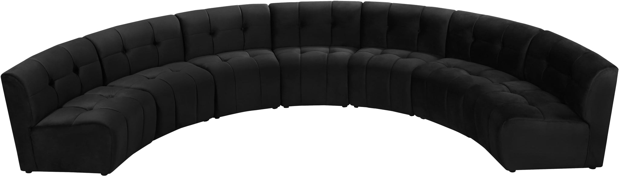 Limitless Black Velvet 7pc. Modular Sectional - Furnish 4 Less 98 (NY)*