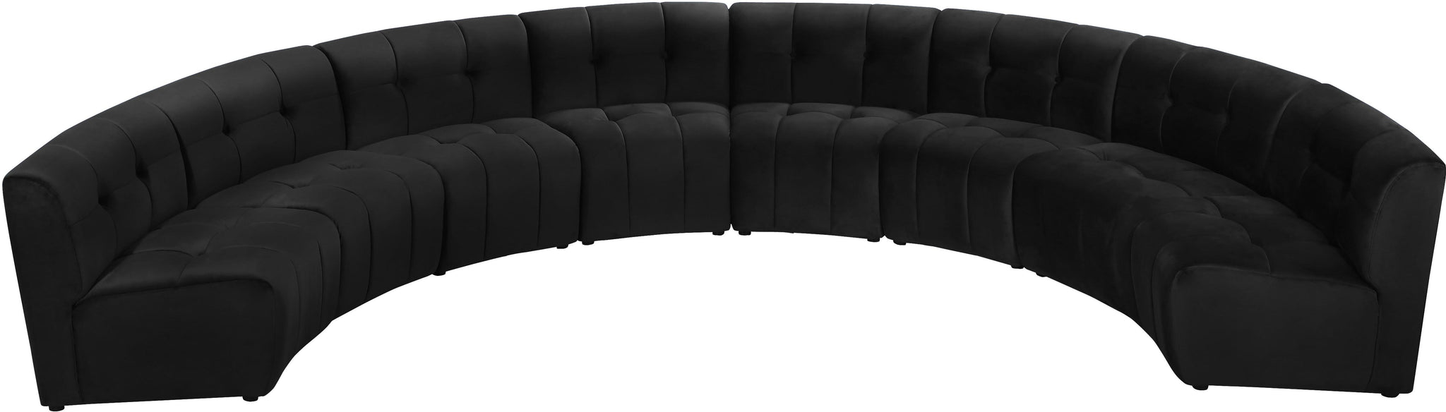 Limitless Black Velvet 8pc. Modular Sectional - Furnish 4 Less 98 (NY)*