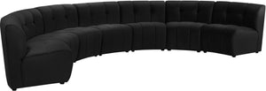 Limitless Black Velvet 7pc. Modular Sectional - Furnish 4 Less 98 (NY)*