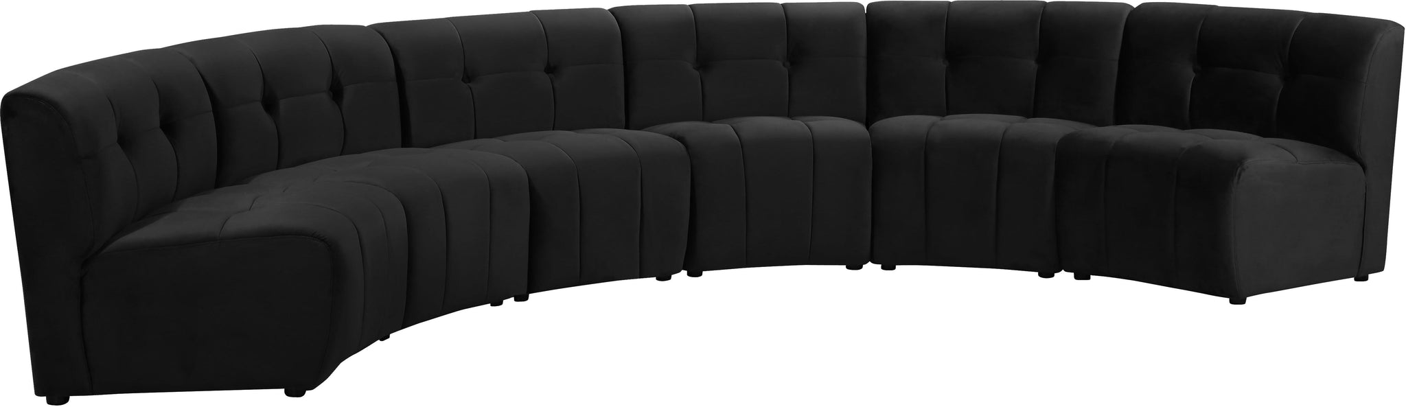 Limitless Black Velvet 6pc. Modular Sectional - Furnish 4 Less 98 (NY)*