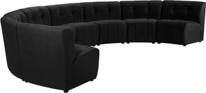 Limitless Black Velvet 8pc. Modular Sectional - Furnish 4 Less 98 (NY)*