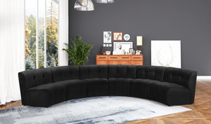 Limitless Black Velvet 6pc. Modular Sectional - Furnish 4 Less 98 (NY)*