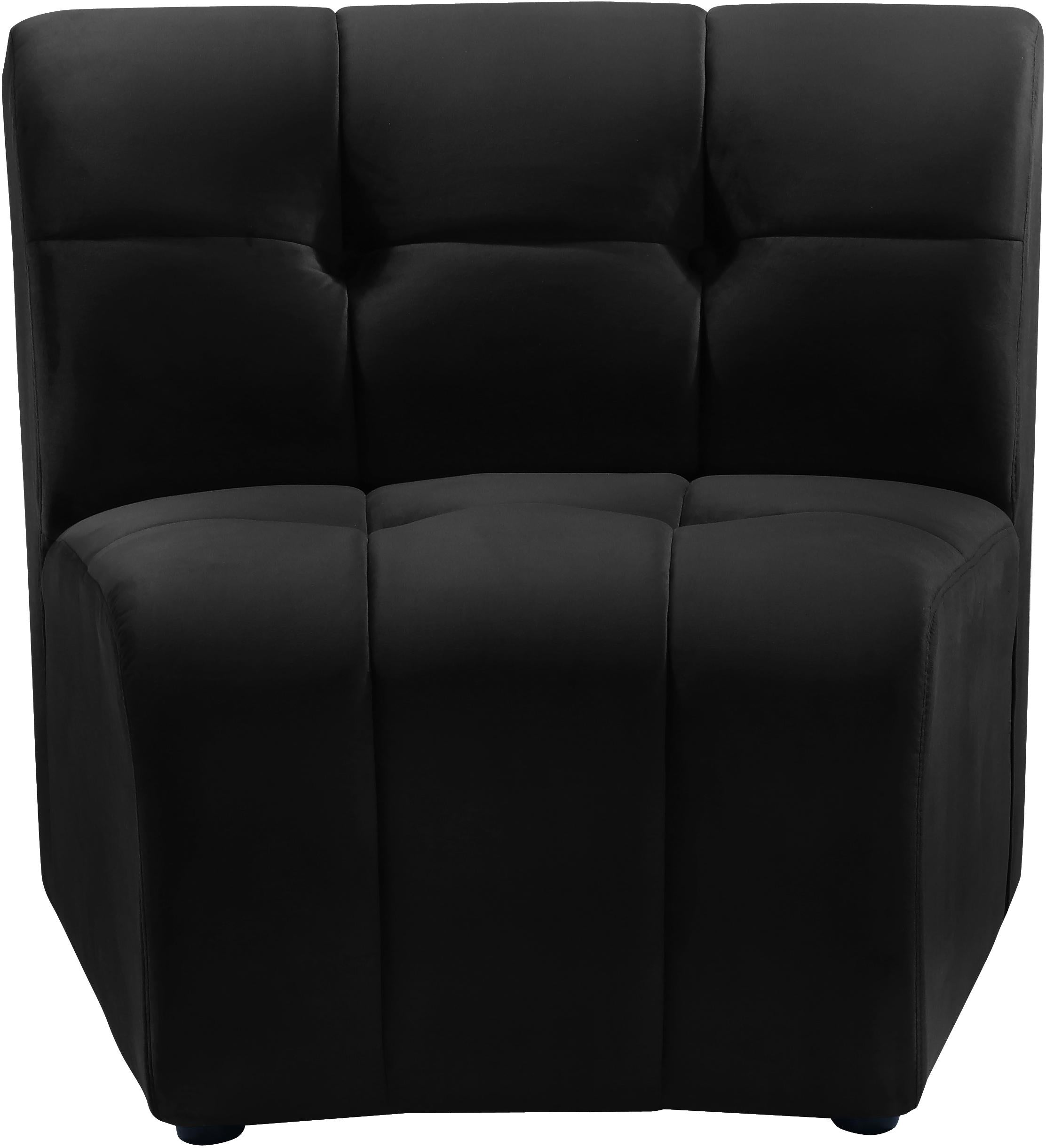 Limitless Black Velvet Modular Chair