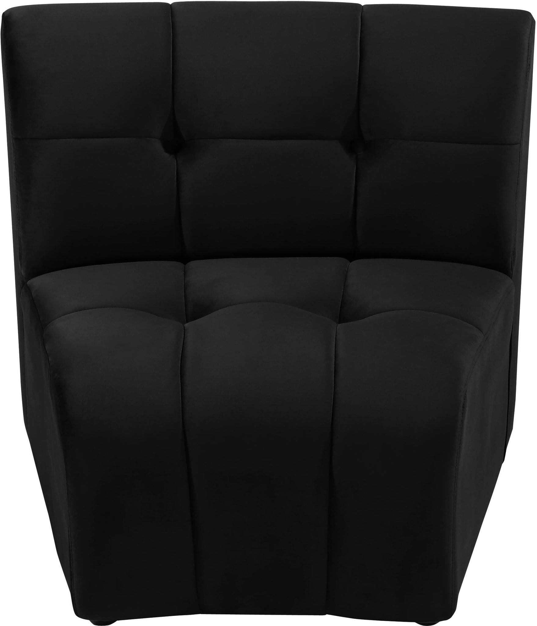 Limitless Black Velvet Modular Chair - Furnish 4 Less 98 (NY)*