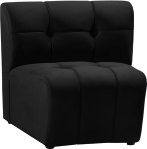 Limitless Black Velvet Modular Chair - Furnish 4 Less 98 (NY)*