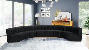 Limitless Black Velvet 8pc. Modular Sectional - Furnish 4 Less 98 (NY)*