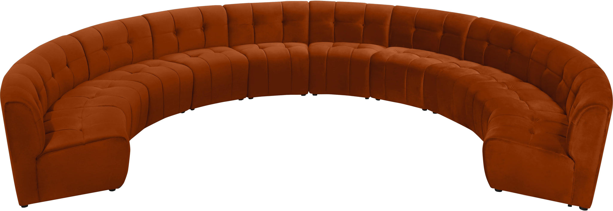 Limitless Cognac Velvet 10pc. Modular Sectional - Furnish 4 Less 98 (NY)*