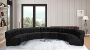 Limitless Black Velvet 9pc. Modular Sectional - Furnish 4 Less 98 (NY)*