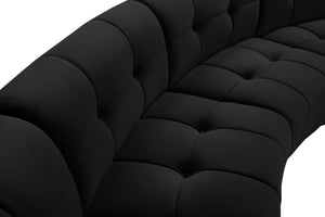 Limitless Black Velvet 8pc. Modular Sectional - Furnish 4 Less 98 (NY)*