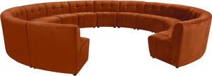 Limitless Cognac Velvet 14pc. Modular Sectional - Furnish 4 Less 98 (NY)*