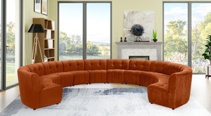 Limitless Cognac Velvet 12pc. Modular Sectional - Furnish 4 Less 98 (NY)*