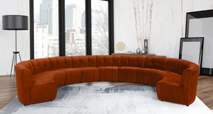 Limitless Cognac Velvet 11pc. Modular Sectional - Furnish 4 Less 98 (NY)*