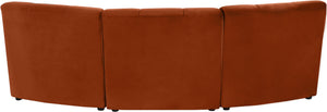 Limitless Cognac Velvet 3pc. Modular Sectional - Furnish 4 Less 98 (NY)*