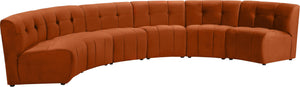 Limitless Cognac Velvet 6pc. Modular Sectional - Furnish 4 Less 98 (NY)*