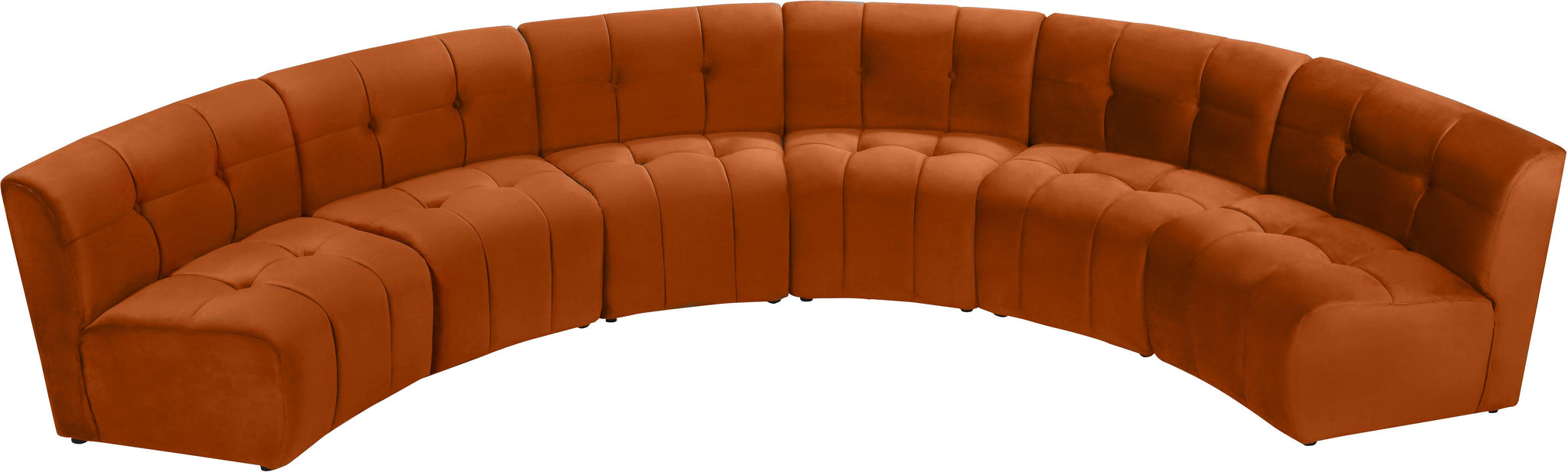 Limitless Cognac Velvet 6pc. Modular Sectional - Furnish 4 Less 98 (NY)*