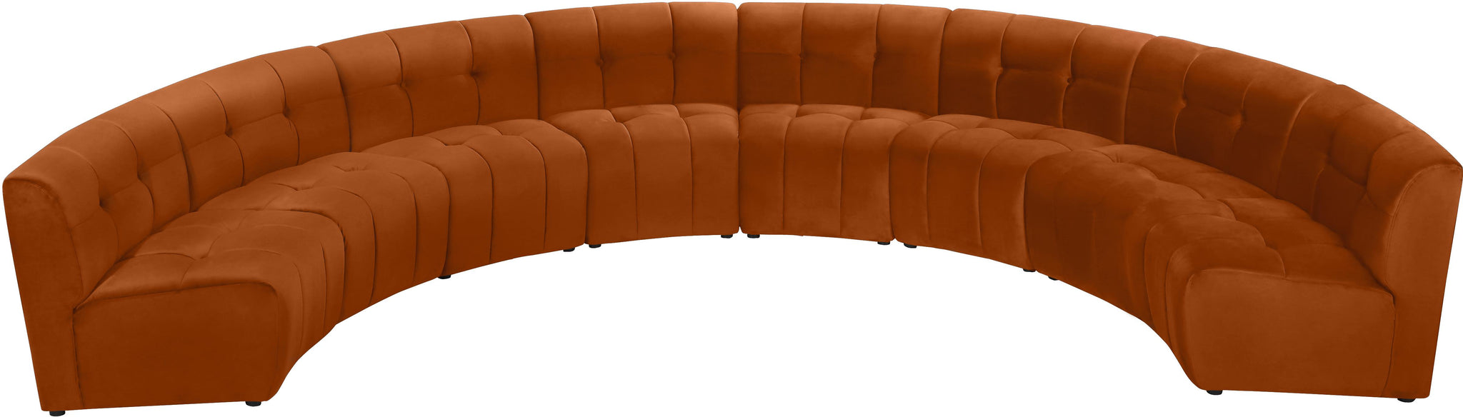 Limitless Cognac Velvet 8pc. Modular Sectional - Furnish 4 Less 98 (NY)*