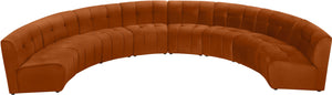 Limitless Cognac Velvet 8pc. Modular Sectional - Furnish 4 Less 98 (NY)*