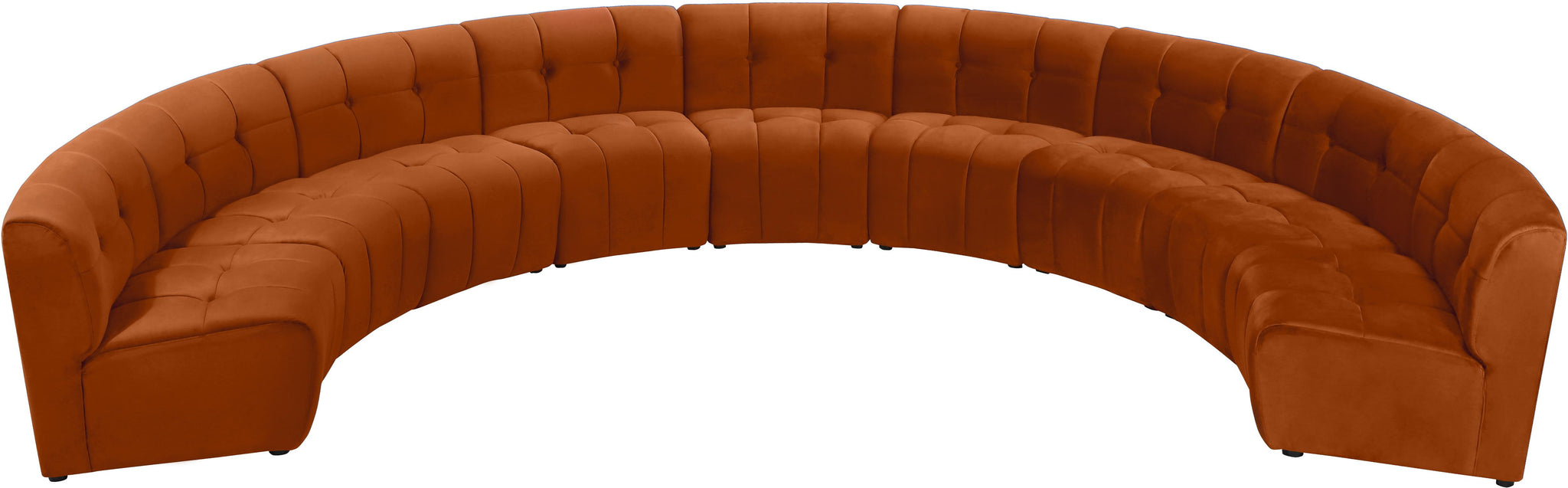 Limitless Cognac Velvet 9pc. Modular Sectional - Furnish 4 Less 98 (NY)*