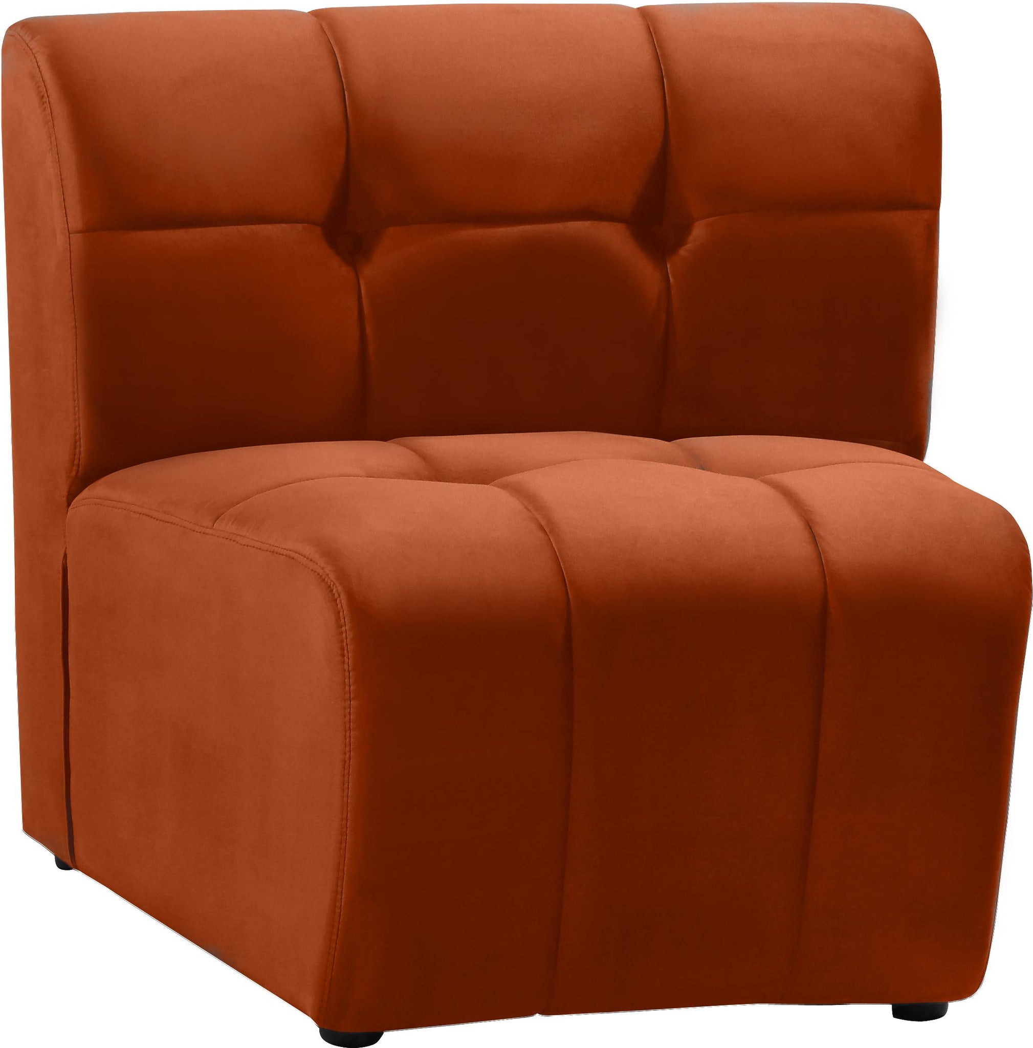 Limitless Cognac Velvet Modular Chair - Furnish 4 Less 98 (NY)*