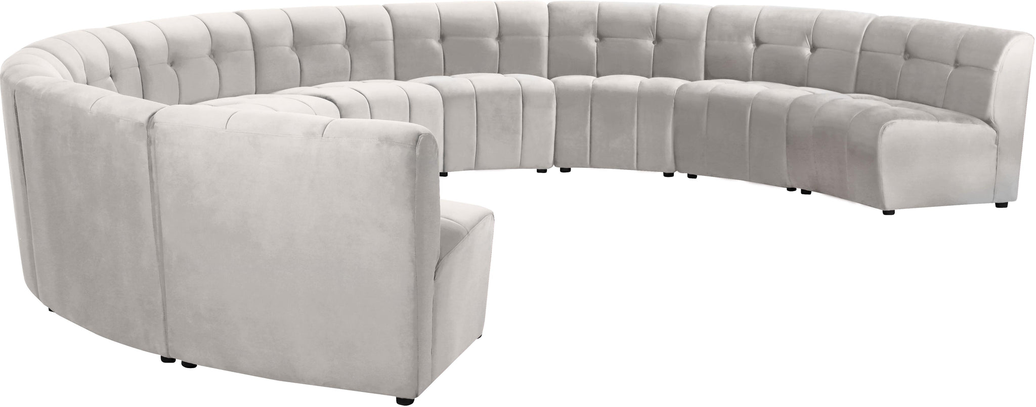 Limitless Cream Velvet 10pc. Modular Sectional - Furnish 4 Less 98 (NY)*