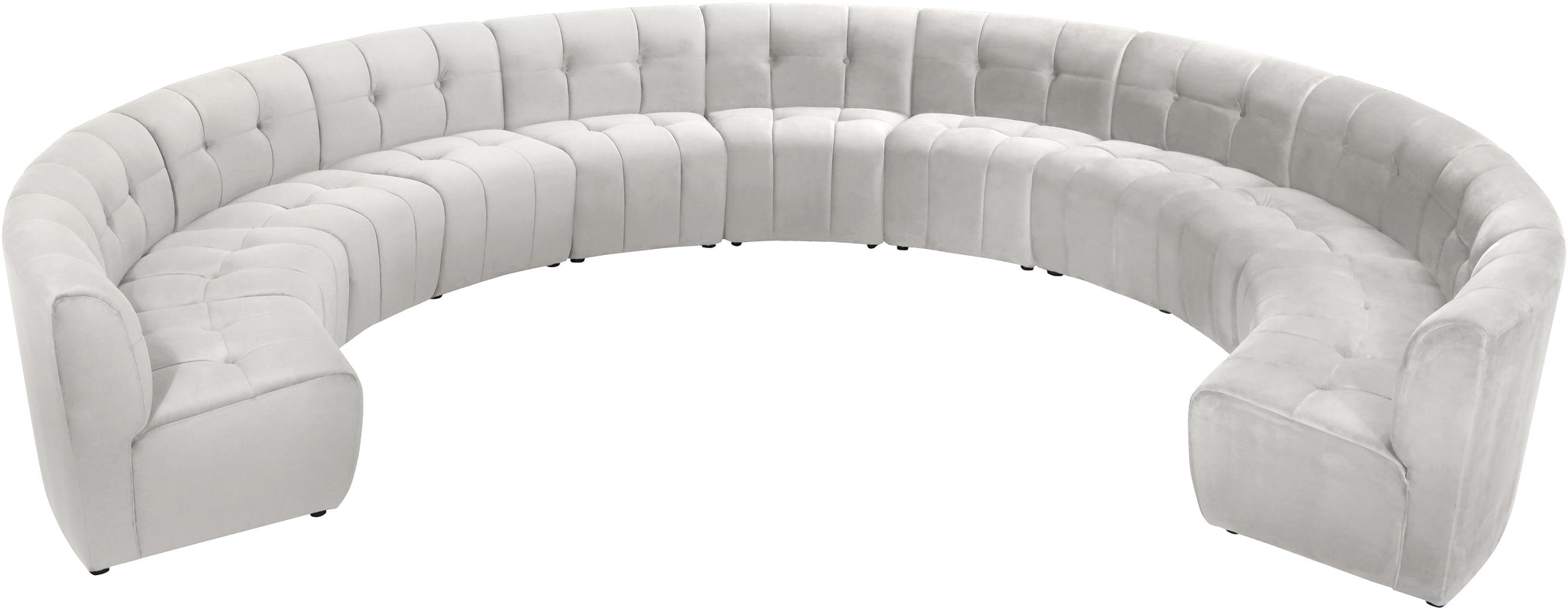 Limitless Cream Velvet 11pc. Modular Sectional - Furnish 4 Less 98 (NY)*