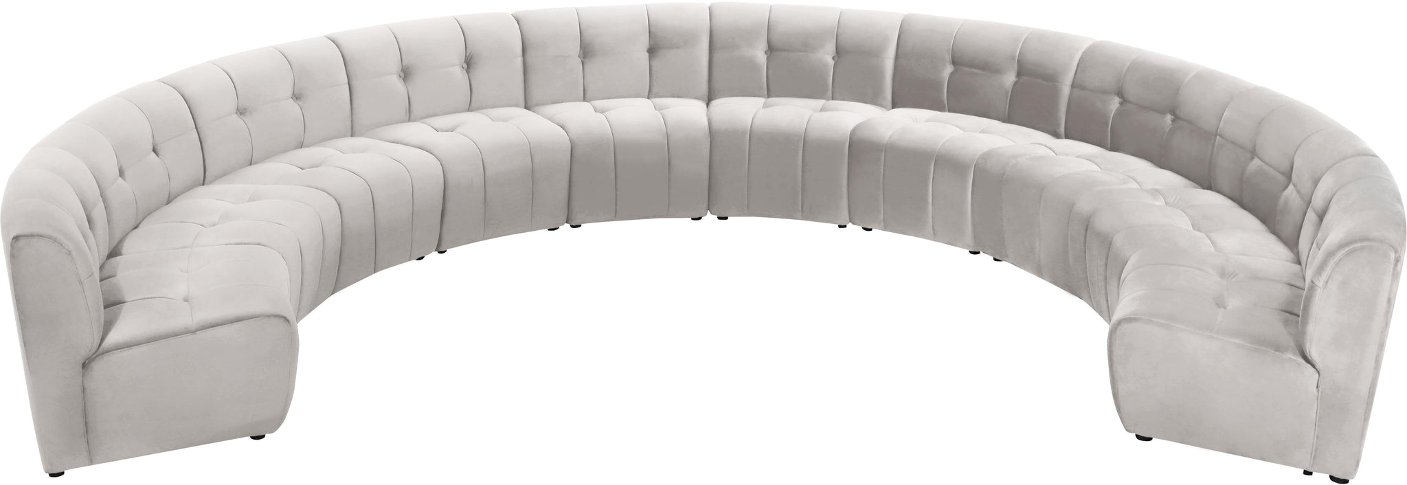 Limitless Cream Velvet 10pc. Modular Sectional - Furnish 4 Less 98 (NY)*