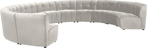 Limitless Cream Velvet 11pc. Modular Sectional - Furnish 4 Less 98 (NY)*