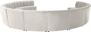 Limitless Cream Velvet 12pc. Modular Sectional - Furnish 4 Less 98 (NY)*