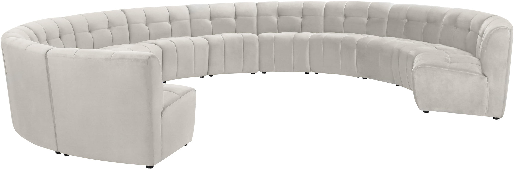 Limitless Cream Velvet 12pc. Modular Sectional - Furnish 4 Less 98 (NY)*