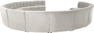 Limitless Cream Velvet 13pc. Modular Sectional - Furnish 4 Less 98 (NY)*